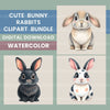 Bunny Rabbits Clipart Bundle