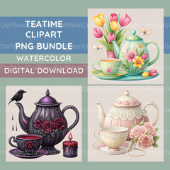Teatime Clipart Bundle - CraftNest - Digital Crafting and Art