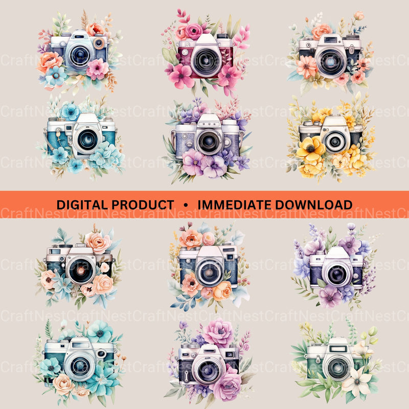 Cameras Clipart Bundle - CraftNest - Digital Crafting and Art