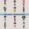Quirky Kids Hispanic Clipart Bundle