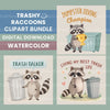 Raccoons Clipart Bundle