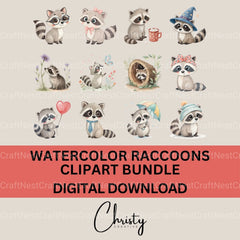 Raccoons 2 Clipart Bundle - CraftNest - Digital Crafting and Art