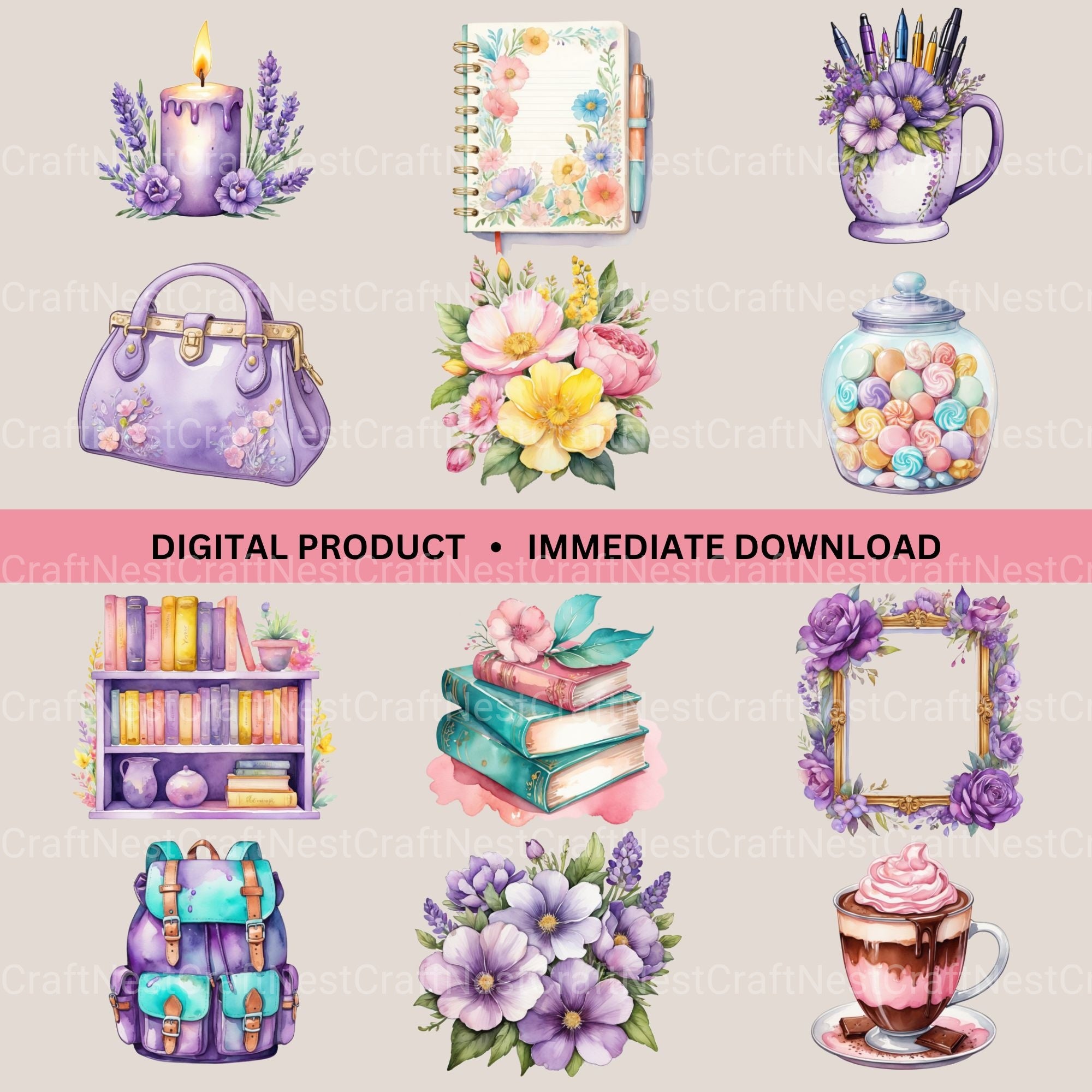 Girl Things Clipart Bundle - CraftNest - Digital Crafting and Art