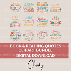 Book Quotes Clipart Bundle - CraftNest - Digital Crafting and Art