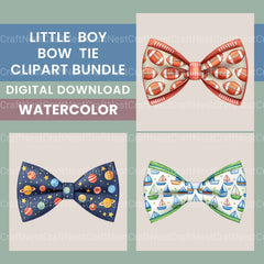Boy Bow Ties Clipart Bundle - CraftNest - Digital Crafting and Art
