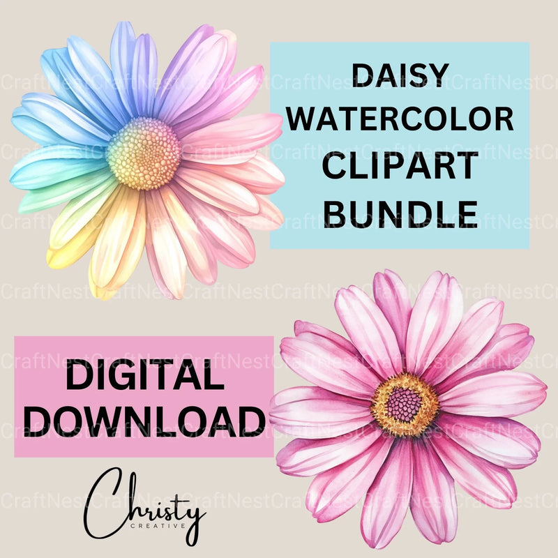 Daisies Clipart Bundle - CraftNest - Digital Crafting and Art