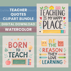 Teacher Quotes Clipart Bundle - CraftNest - Digital Crafting and Art