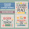 Teacher Quotes Clipart Bundle
