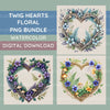 Twig Hearts Clipart Bundle