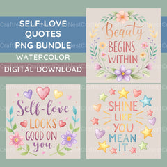 Self Love Quotes Clipart Bundle - CraftNest - Digital Crafting and Art