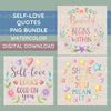 Self Love Quotes Clipart Bundle