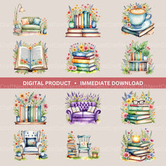 Whimsical Books Clipart Bundle - CraftNest - Digital Crafting and Art