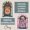 Jukebox Vintage Clipart Bundle