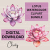 Lotus Clipart Bundle