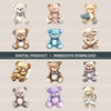 Teddy Bears 2 Clipart Bundle