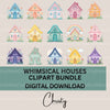Whimsical Houses Clipart Bundle