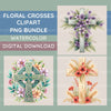 Cross Floral Clipart Bundle 3