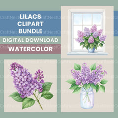 Lilacs Clipart Bundle - CraftNest - Digital Crafting and Art