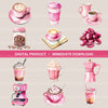 Coffee Pink Clipart Bundle
