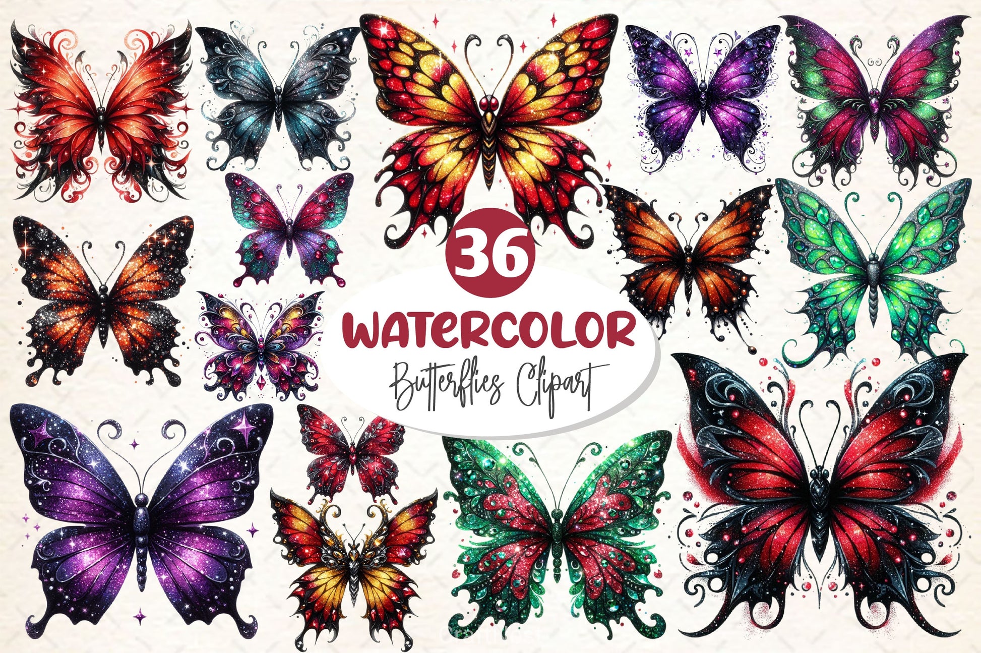 Butterflies Butterfly Clipart Bundle - CraftNest - Digital Crafting and Art