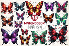 Butterflies Butterfly Clipart Bundle - CraftNest - Digital Crafting and Art