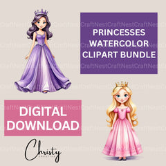 Princesses Clipart Bundle - CraftNest - Digital Crafting and Art