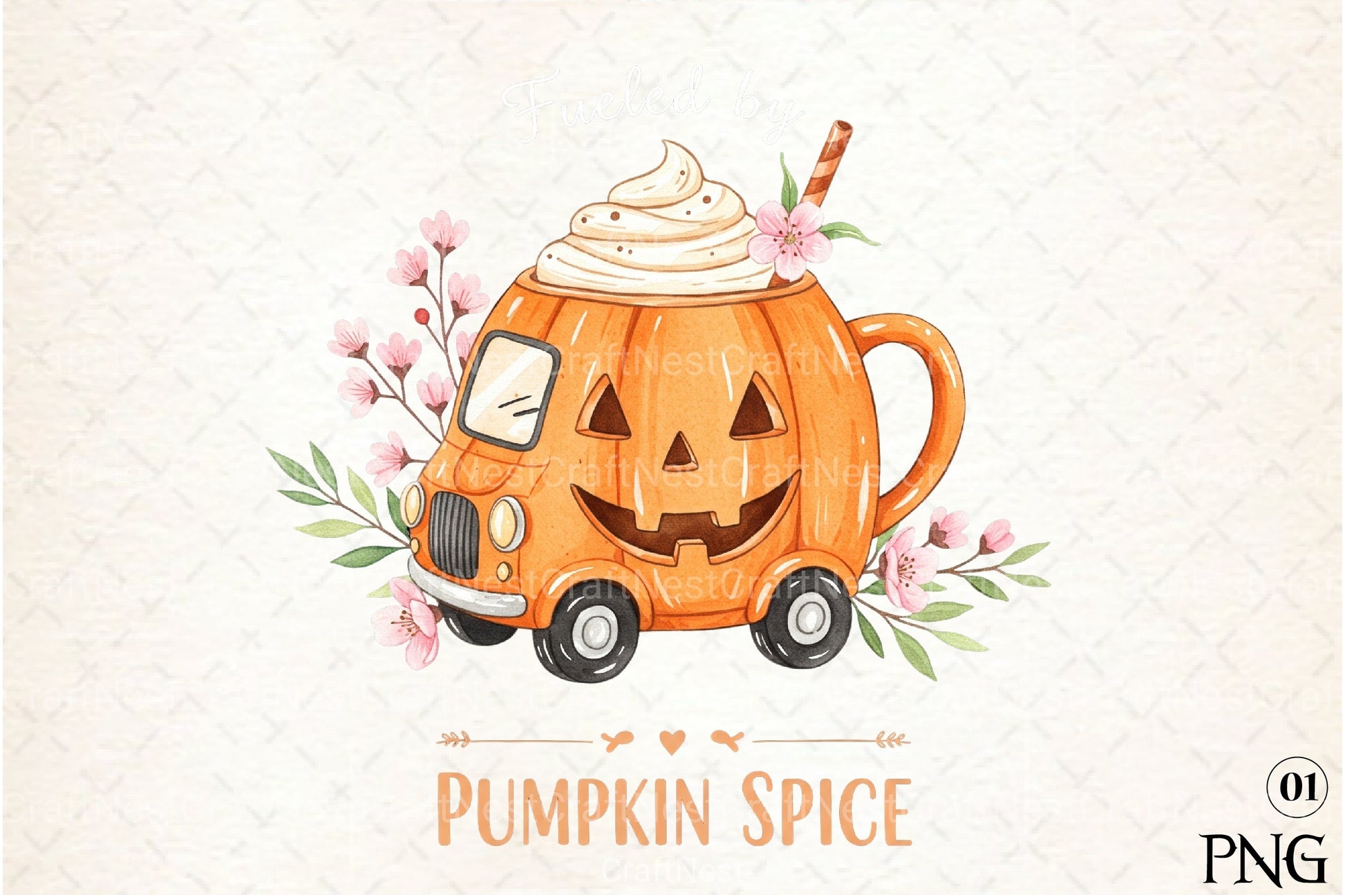 Fueled by Pumpkin Spice Clipart Bundle 4 - CraftNest - Digital Crafting and Art