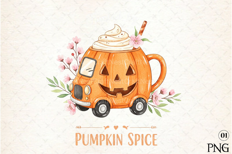 Fueled by Pumpkin Spice Clipart Bundle 4 - CraftNest - Digital Crafting and Art