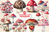 Valentine's Day Mushroom Clipart Bundle 8