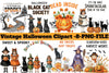 Vintage Halloween Clipart Bundle 34