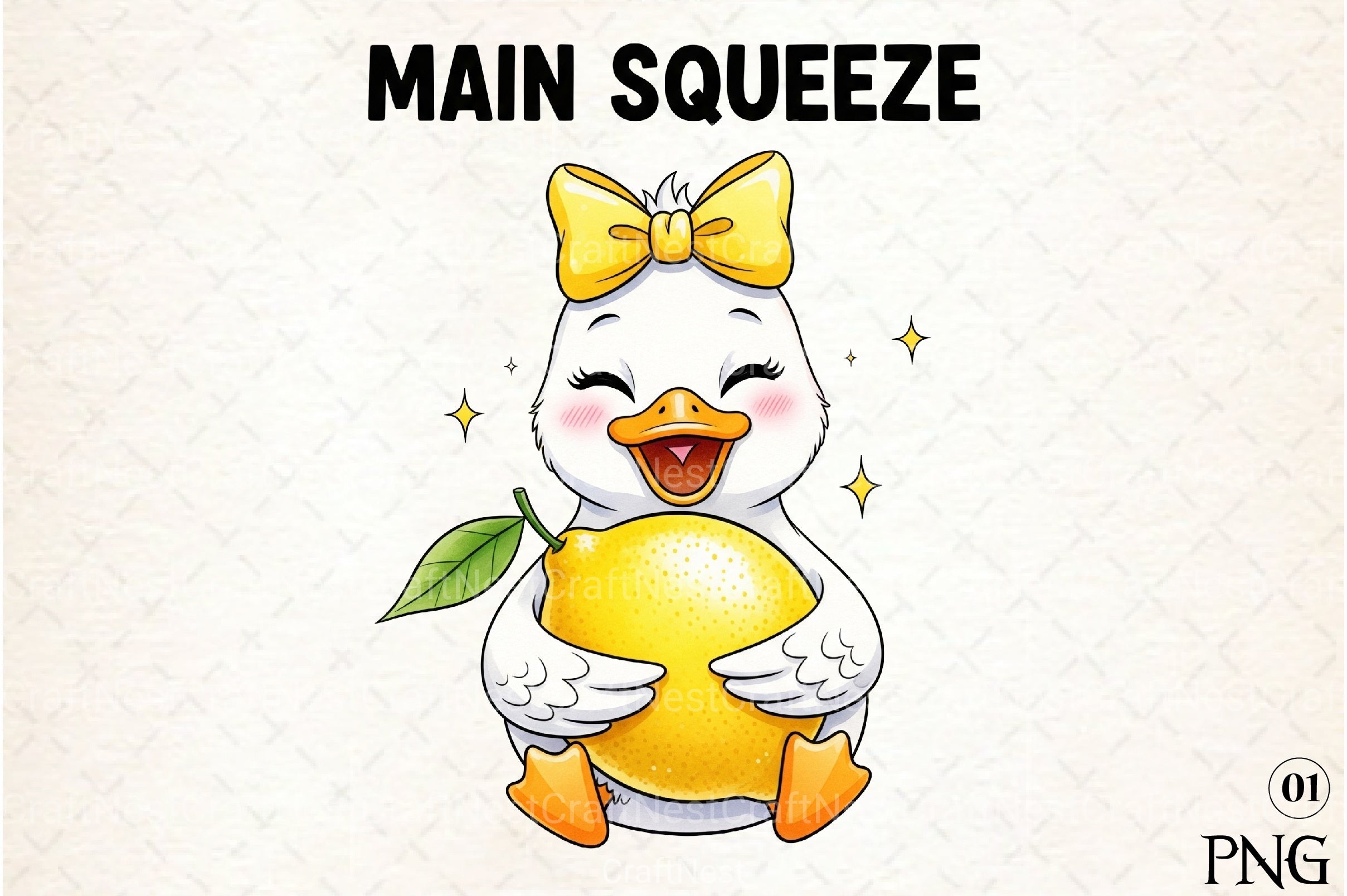 Funny Lemon Goose Clipart Bundle: Positive Main Squeeze 6 - CraftNest - Digital Crafting and Art