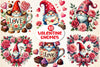 Valentine Gnomes Clipart Bundle 4