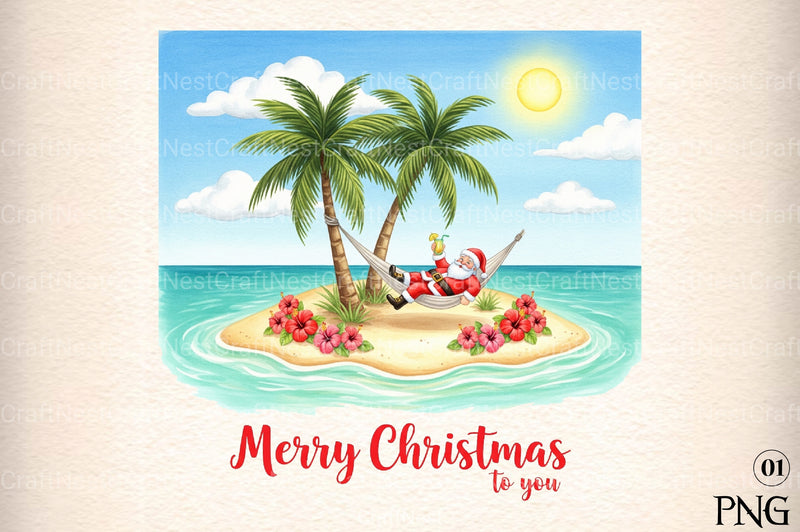 Christmas in July Funny Clipart Bundle 36 - CraftNest - Digital Crafting and Art