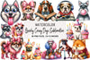 Quirky Crazy Dogs Clipart Bundle