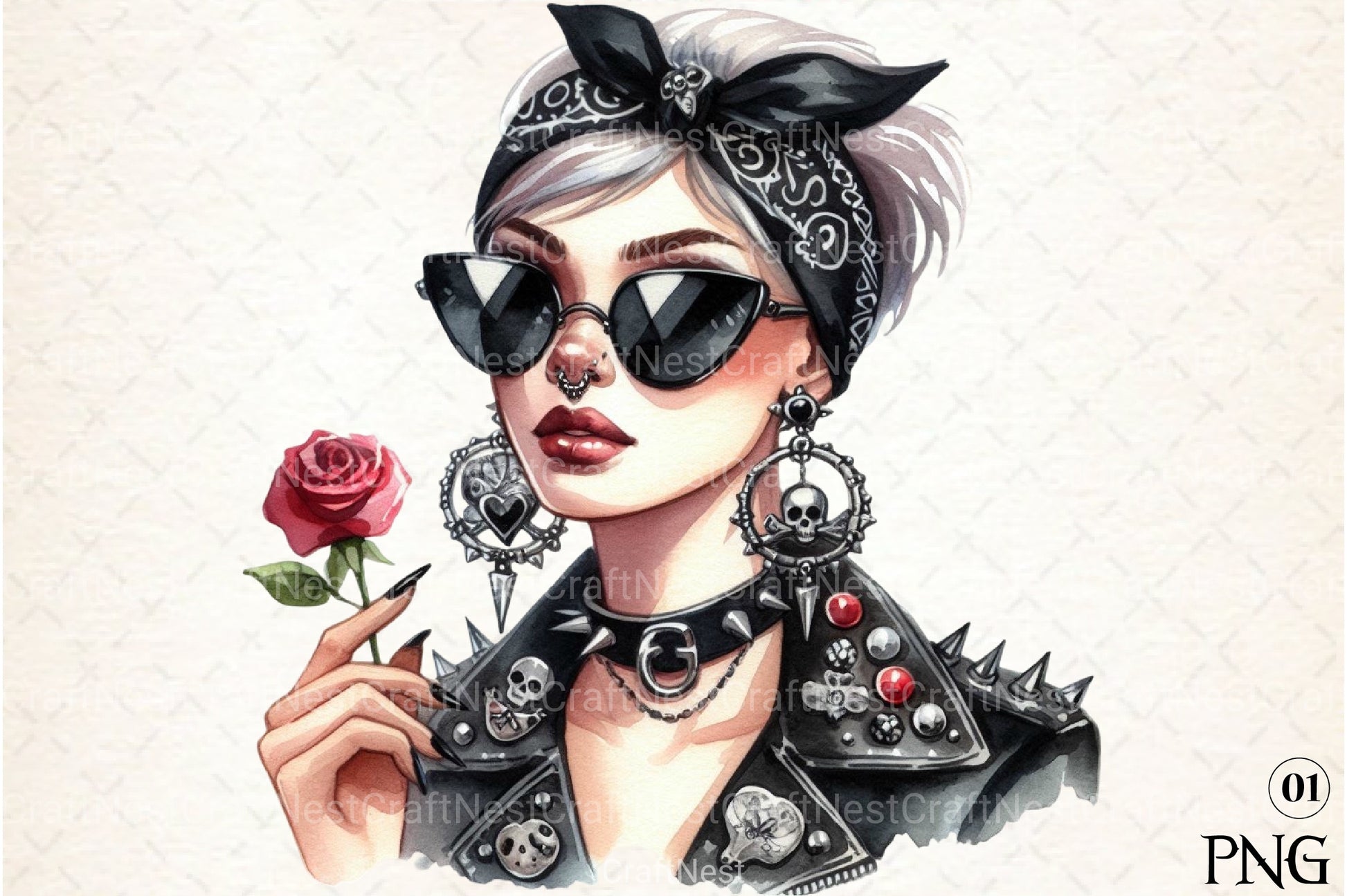 Messy Bun Bandana Mom Life Clipart Bundle 3 - CraftNest - Digital Crafting and Art