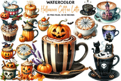 Halloween Coffee Latte Clipart Bundle - CraftNest - Digital Crafting and Art