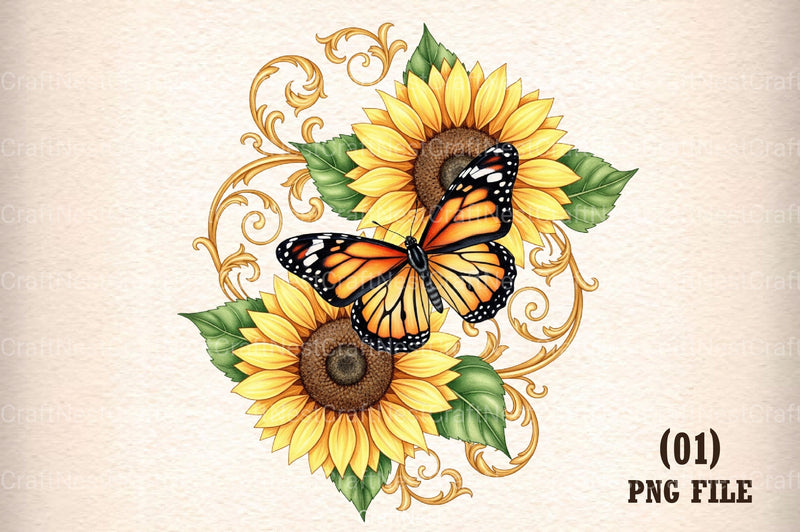 Butterfly Iron-On Transfers Clipart Bundle - CraftNest - Digital Crafting and Art