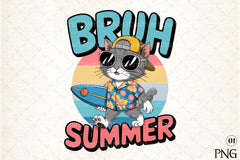 Summer Funny Cat Clipart Bundle - CraftNest - Digital Crafting and Art