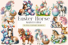 Easter Horse Clipart Bundle - CraftNest - Digital Crafting and Art