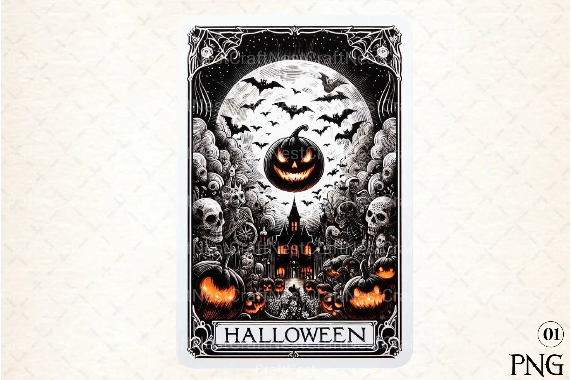 Halloween Tarot Card Clipart Bundle 8 - CraftNest - Digital Crafting and Art