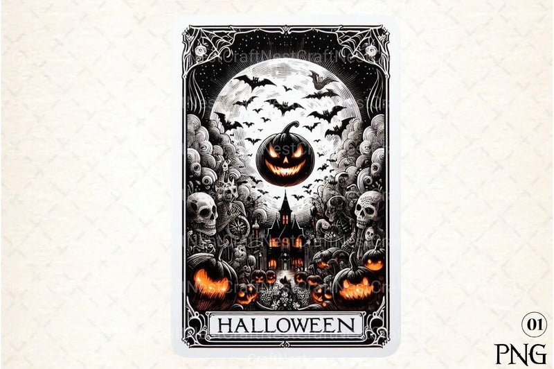 Halloween Tarot Card Clipart Bundle 8 - CraftNest - Digital Crafting and Art