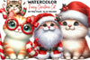 Funny Christmas Cat Clipart Bundle