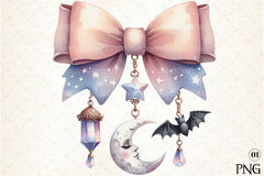 Halloween Coquette Bow Clipart Bundle 5 - CraftNest - Digital Crafting and Art