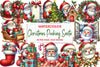 Christmas Peeking Santa Clipart Bundle 13