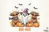 Cute Highland Cow Halloween Clipart Bundle