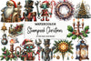 Steampunk Christmas Clipart Bundle 98