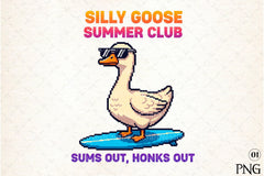Blocky Style Funny Summer Goose Clipart Bundle 122 - CraftNest - Digital Crafting and Art