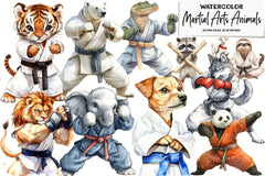 Martial Arts Animals Clipart Bundle - CraftNest - Digital Crafting and Art