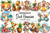Hawaiian Tropical Duck Clipart Bundle