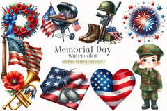 Memorial Day Clipart Bundle - CraftNest - Digital Crafting and Art